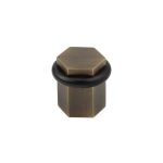 Frelan Burlington Hexagonal Floor Mounted Doorstops Antique Brass