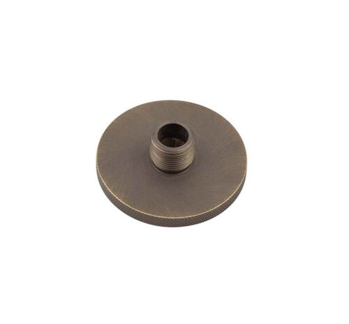 Burlington Knurled Bases to Suit Wall Mounted Doorstops 50mm Dia Antique Brass