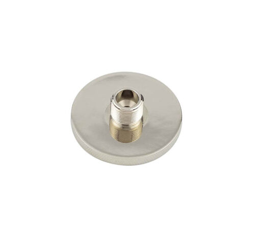 Burlington Knurled Bases to Suit Wall Mounted Doorstops 50mm Dia Polished Nickel