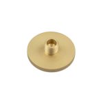 Burlington Knurled Bases to Suit Wall Mounted Doorstops 50mm Dia Satin Brass