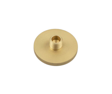 Burlington Knurled Bases to Suit Wall Mounted Doorstops 50mm Dia Satin Brass