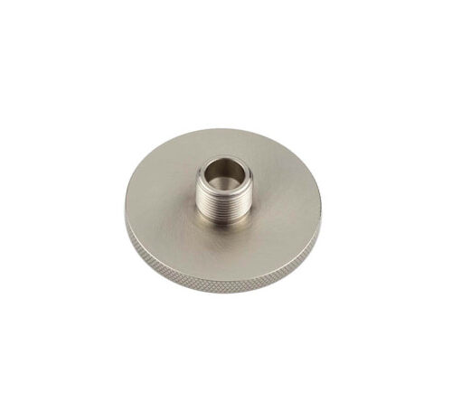Burlington Knurled Bases to Suit Wall Mounted Doorstops 50mm Dia Satin Nickel