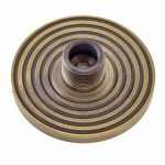 Burlington Reeded Bases to Suit Wall Mounted Doorstops Antique Brass