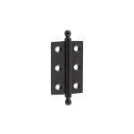 Hoxton Brass Finial Hinges 50x35mm Black