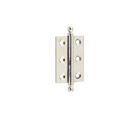 Hoxton Brass Finial Hinges 50x35mm Polished Nickel