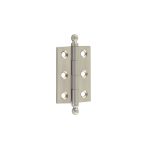 Hoxton Brass Finial Hinges 50x35mm Satin Nickel