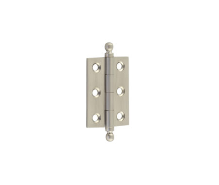 Hoxton Brass Finial Hinges 50x35mm Satin Nickel