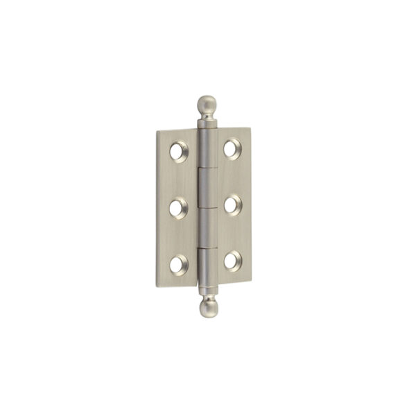 Hoxton Brass Finial Hinges 50x35mm Satin Nickel