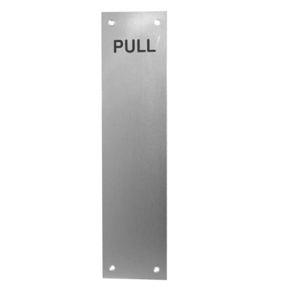Jedo Engraved Fingerplates "Pull" 305x75mm Satin Anodised Aluminium