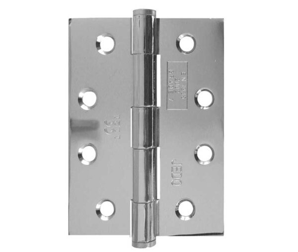 Frelan Jedo Grade 7 Steel Heavy Duty Button Tip Hinges 102x76x2.5mm Polished Chrome