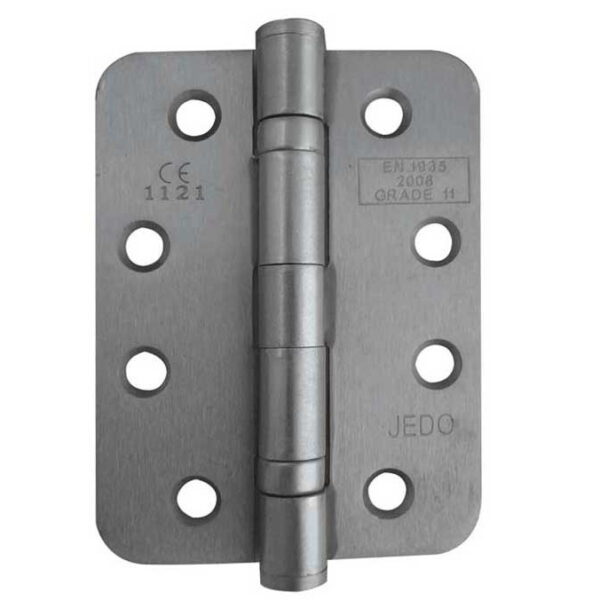 Jedo Grade 11 Radiused Steel Ball Bearing Hinges 102x76mm Satin Nickel