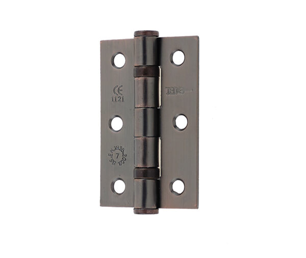 Frelan Jedo Grade 7 Steel Ball Bearing Hinges 76x50mm Bronze - 76x50x2.2mm