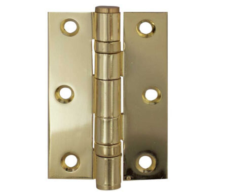 Frelan Jedo Grade 7 Steel Ball Bearing Hinges 76x50mm Electro Brassed - 76x50x2.2mm