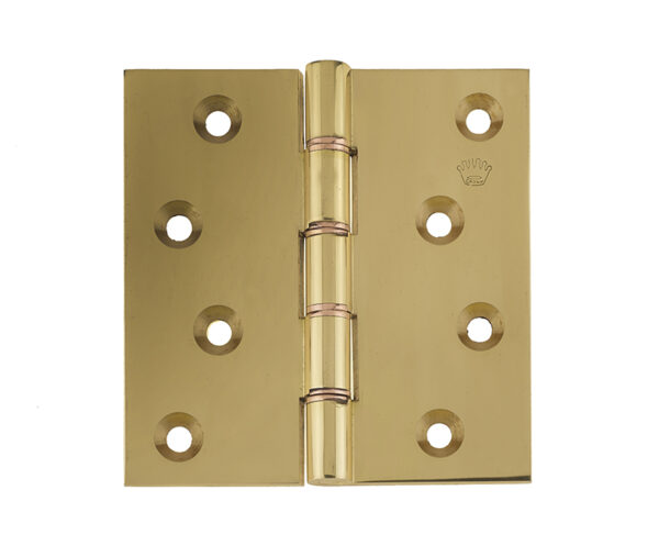Frelan Projection Hinges 102x102x3mm Polished Brass