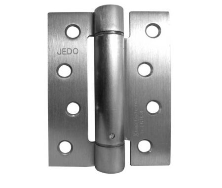 Jedo Steel Single Action Spring Hinges 102x76mm 102x76x2.7mm (PK of 3) Satin Chrome