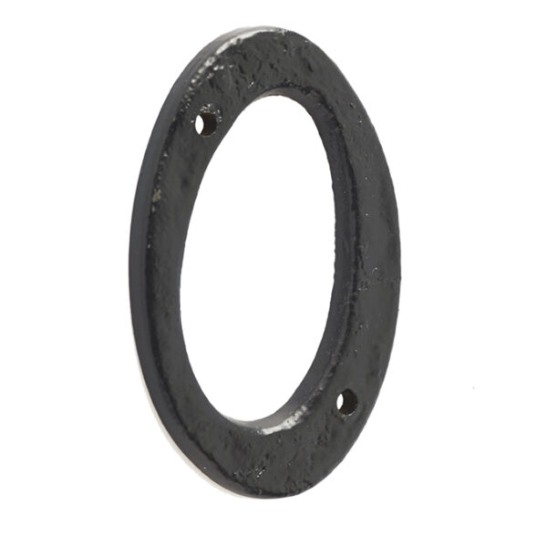 Antique Door Numerals Black No. 0
