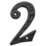Antique Door Numerals 2 Black No. 2