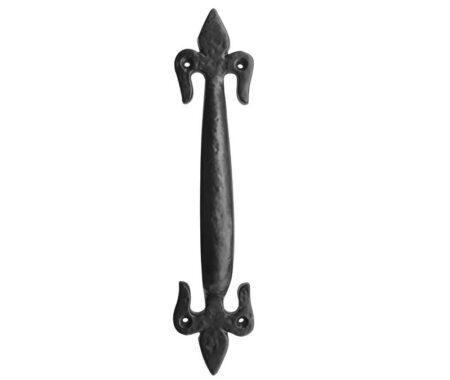 Fleur De Lys Pull Handles 100mm Black