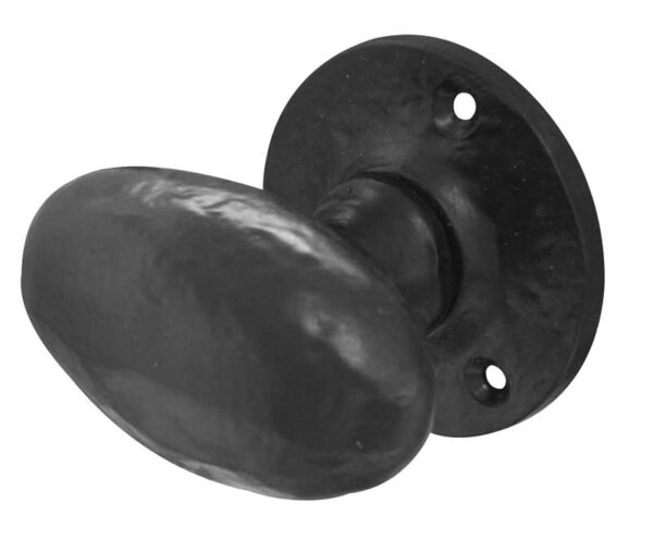 Frelan Jedo Oval Mortice Door Knobs Black