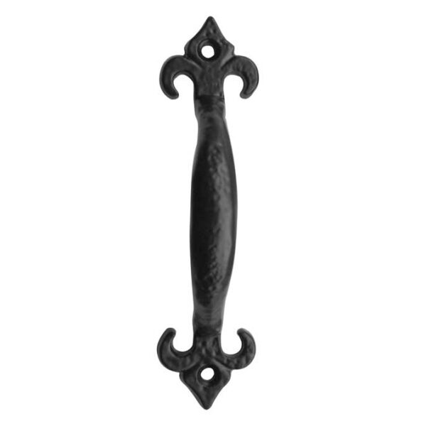 Fleur De Lys Pull Handles 230mm Black