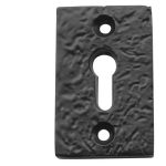 Antique Rectangular Escutcheons 50x32mm Black