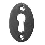 Antique Oval Escutcheon 50mm Black