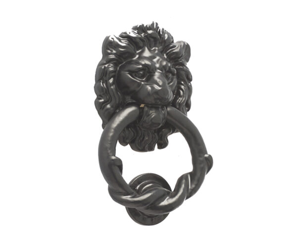 Frelan Lion Head Door Knocker - Black - 168mm