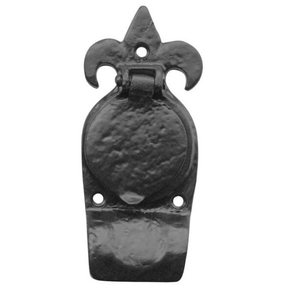 Antique Fleur De Lys Cylinder Pull 123mm Black