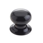 Jedo Porcelain Mortice Door Knobs Black