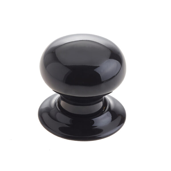 Jedo Porcelain Mortice Door Knobs Black