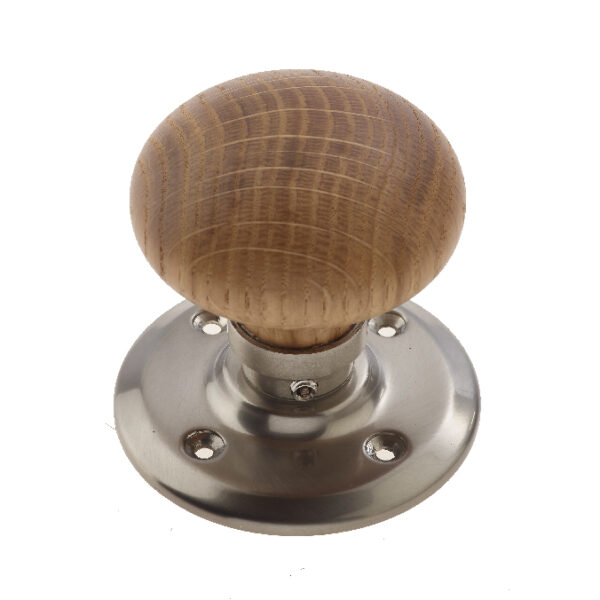 Jedo French Oak Mortice Door Knobs Satin Nickel