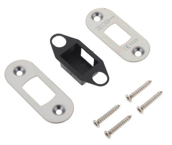 Frelan Radiused Accessory Packs for Heavy Duty Tubular Deadbolts Polished Stainless Steel - (Jedo)