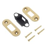 Radiused Accessory Packs for Heavy Duty Tubular Deadbolts Brass Finish - (Jedo)