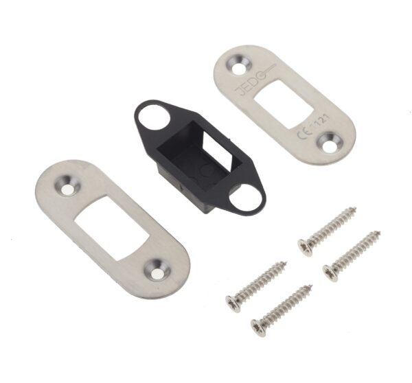 Frelan Radiused Accessory Packs for Heavy Duty Tubular Deadbolts Satin Stainless Steel - (Jedo)