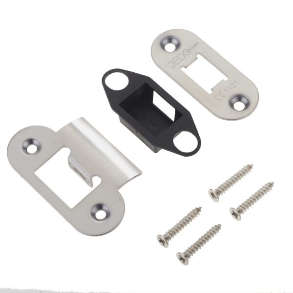Radiused Accessory Packs for Heavy Duty Tubular Latches Polished Stainless Steel - (Jedo)