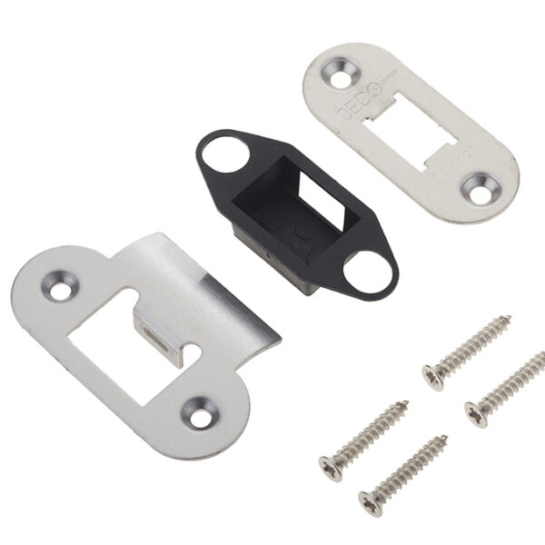 Jedo Radiused Accessory Packs for Heavy Duty Tubular Latches Satin Stainless Steel