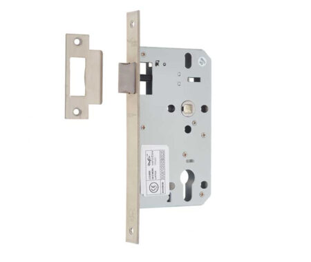 72mm Satin Stainless Steel Din Euro Latch 60mm Backset