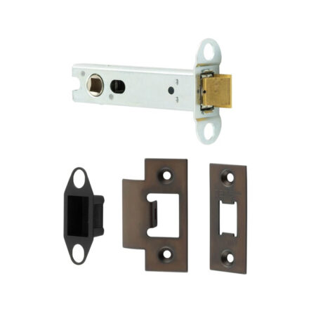Frelan Jedo Heavy Duty Tubular Latches - 45 Degree Short Travel 102mm Dark Bronze
