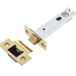 Jedo Heavy Duty Tubular Latches - 45 Degree Short Travel 102mm Brass Finish