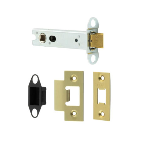 Jedo Heavy Duty Tubular Latches - 45 Degree Short Travel 102mm Satin Brass