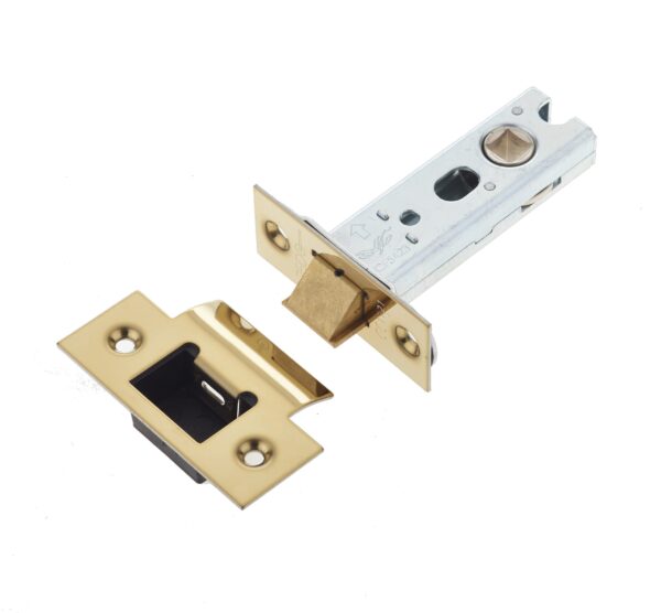 Frelan Jedo Heavy Duty Tubular Latches - 45 Degree Short Travel 76mm Brass Finish