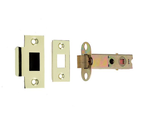 Frelan Jedo Double Sprung Tubular Latches 96mm Polished Brass / Satin Chrome