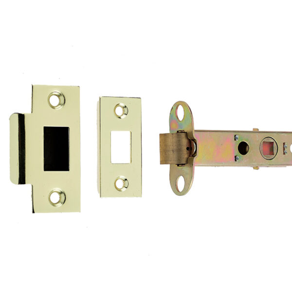 Jedo Double Sprung Tubular Latches 96mm Polished Brass / Satin Chrome