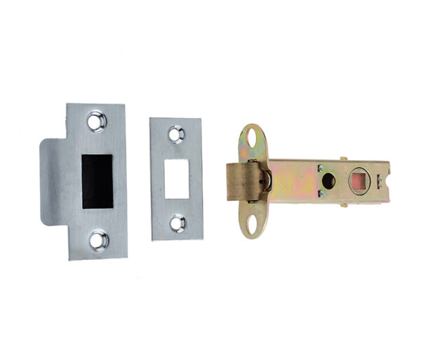 Frelan Jedo Double Sprung Tubular Latches 150mm Polished Brass / Satin Chrome