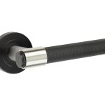 Nero T-Bar Knurled Black Door Handle