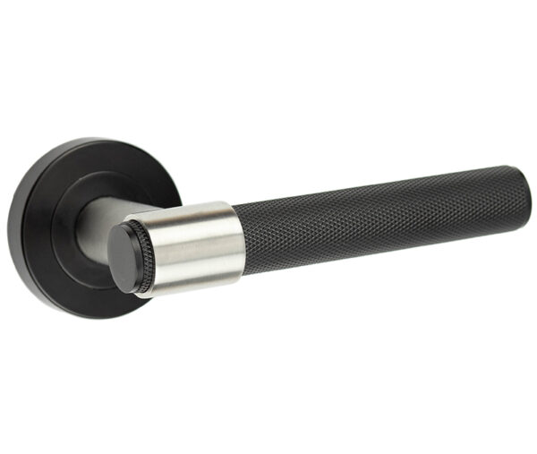 Frelan Nero T-Bar Knurled Black Door Handle