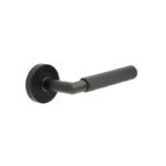 Three One Six Diamond Knurled Door Handle Black