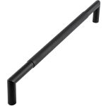 Nero Mitred Knurled Pull handles B/T Fixing 425x19mm Black