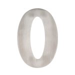 150mm Numerals SSS Finish 150mm Satin Stainless Steel No. 0