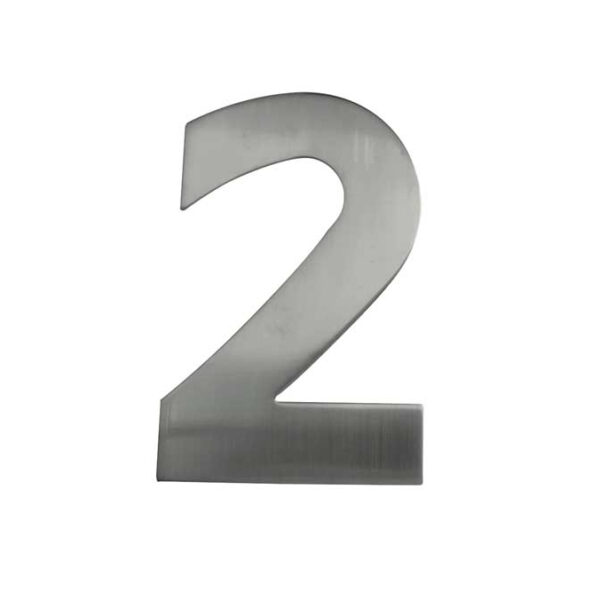 150mm Numerals SSS Finish 150mm Satin Stainless Steel No. 2